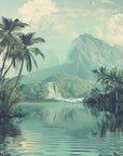 Landscape wallpaper – Calm, misty tropical lake