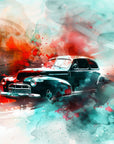 Papier peint voiture – Aquarelle vintage