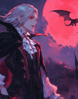 Papier Peint Anime - Vampire Lune Rouge