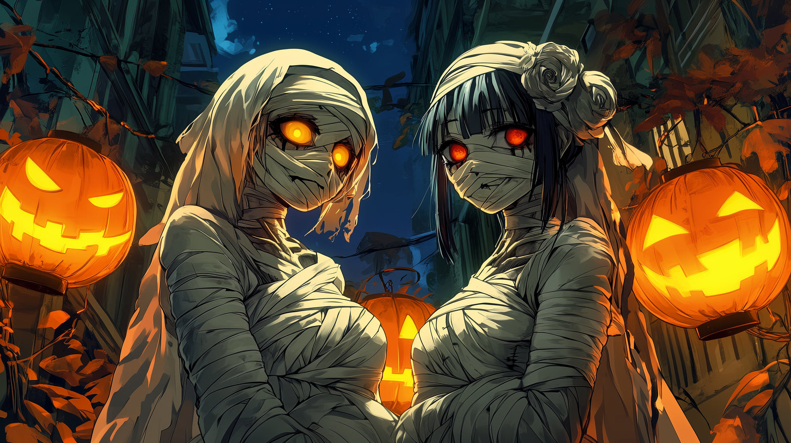 Papier Peint Halloween – Momies Ensorcelées