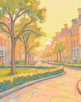 Urban Wallpaper – Peaceful Illustrated Garden