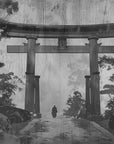 Japanese wallpaper – Sacred monochrome torii