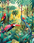 Papier Peint Jungle - Oiseaux Exotiques