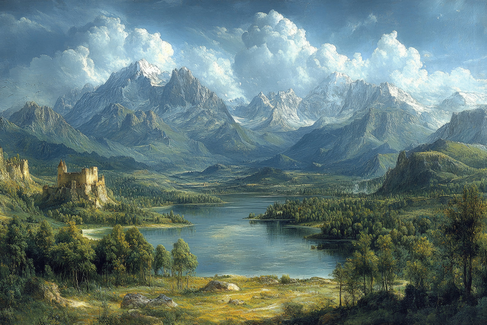 Landscape Wallpaper – Alpine Lake and Castle