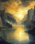 Landscape Wallpaper – Golden Valley at Dusk