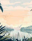 Papier Peint Illustration - Paysage Paisible