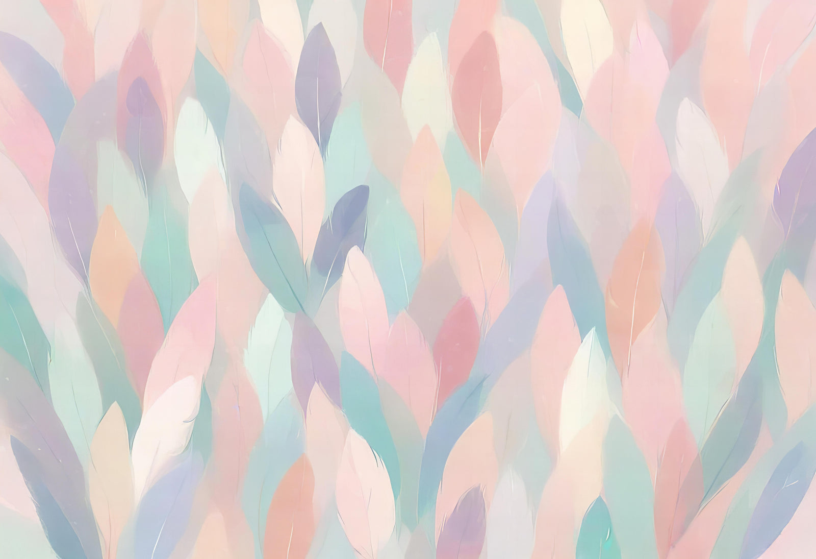 Nature wallpaper – Light pastel feathers