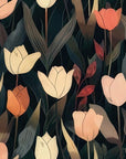 Papier Peint Floral - Tulipes Élégantes