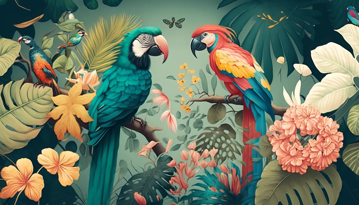 Animal Wallpaper - Parrots in the Jungle