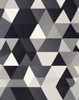 Papier peint géométrique - mosaïque de triangles gris et noirs