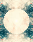 Nature wallpaper - mystical full moon and red cherry blossoms