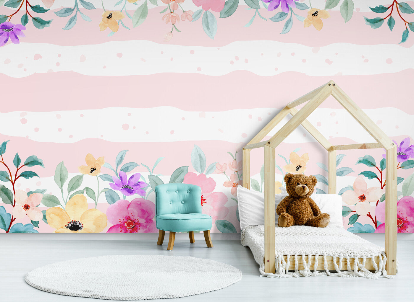 Floral Wallpaper - Pastel Flower Wreath