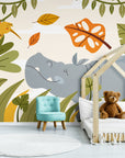 Papier Peint Enfant - Hippopotame