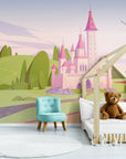 Papier Peint Enfant - Château Rose Nordique