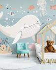 Papier Peint Enfant - Baleine