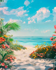Papier peint nature – Jardin tropical plage
