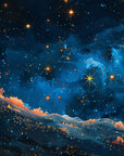 Cosmos wallpaper – Golden starry sky