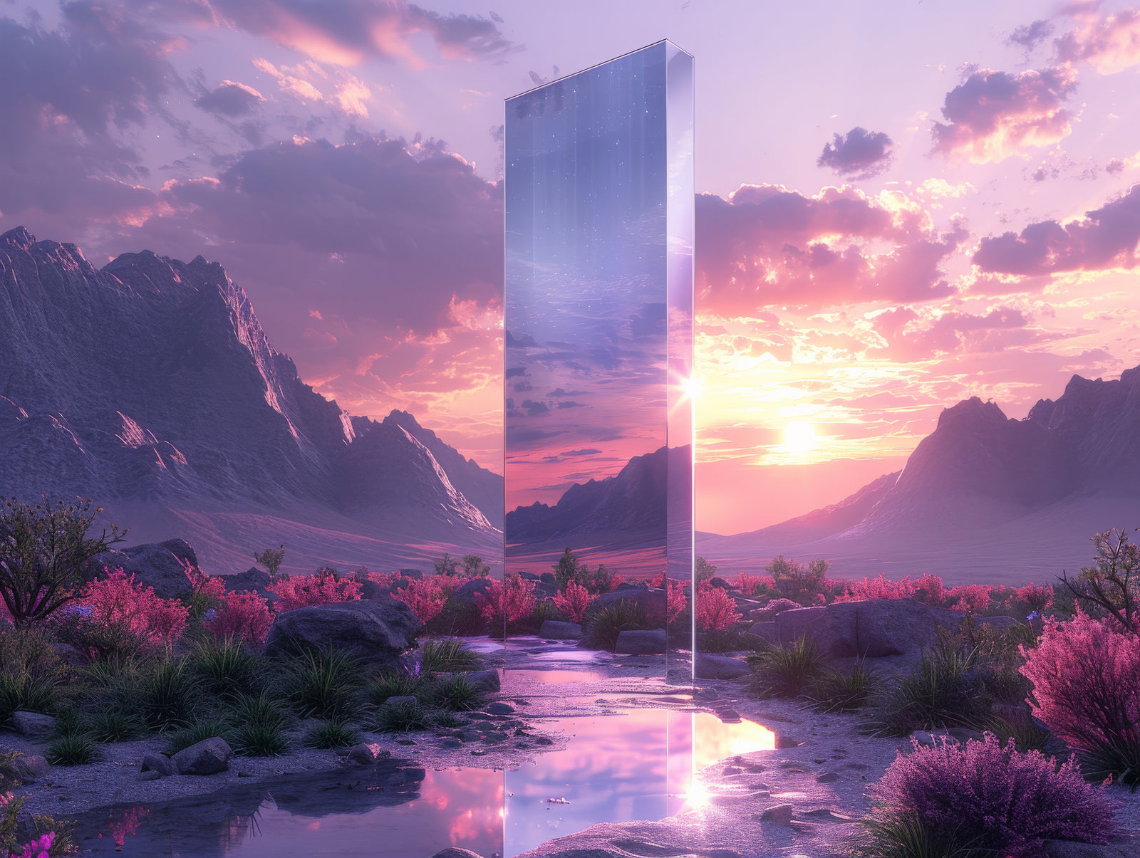 Papier Peint Mirage – Monolithe Céleste