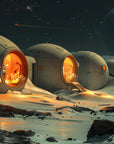 Science fiction wallpaper – Futuristic lunar habitat