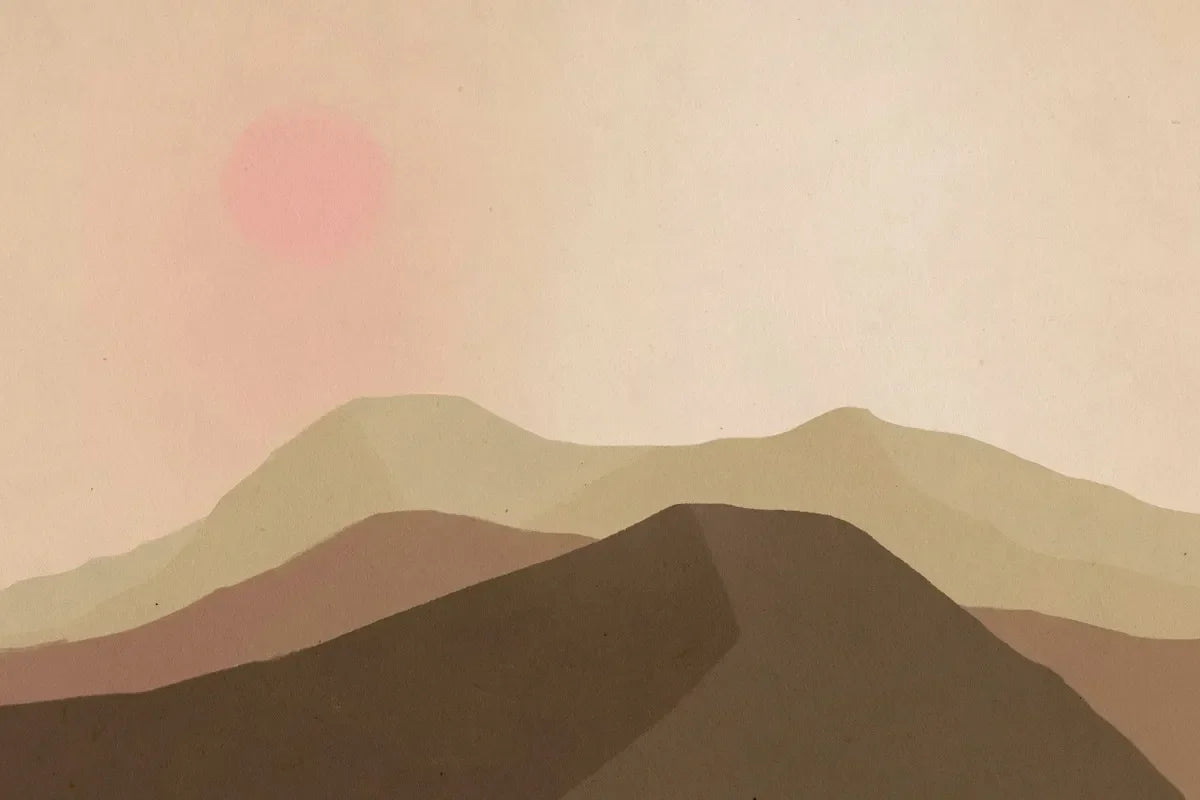 Papier Peint Abstrait - Paysage Marron