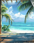 Papier Peint Panoramique - Terrasse Bord De Plage