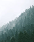 Papier Peint Montagne - Cimes Brumeuses