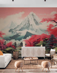 Papier Peint Japonais - Forêt Et Montagnes