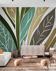 Papier Peint Moderne - Feuilles Tropicales Design