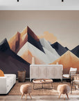Papier Peint Abstrait - Montagnes Artistiques