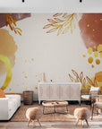 Papier Peint Art & Déco - Terracotta Et Or