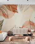 Papier Peint Jungle - Feuillage Terracotta