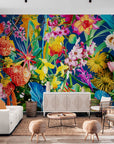 Papier Peint Jardin Fleuri - Oasis De Couleurs