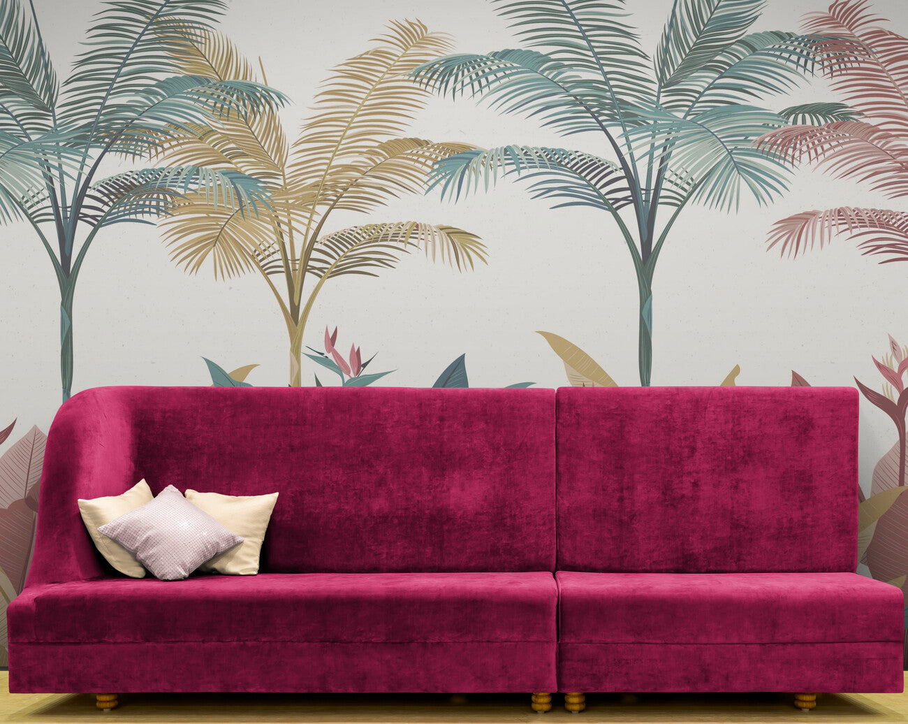 Papier Peint Tropical - Feuillage Illustré