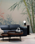 Papier Peint Vintage - Branches De Bambous Exotiques