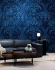 Papier Peint Vintage - Royal Bleu Profond