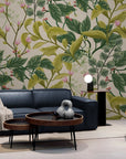 Papier Peint Vintage - Feuillage Tropical Ancien