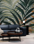 Papier Peint Vintage - Feuillage Tropical Rétro
