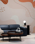 Papier Peint Moderne - Graphique Terracotta