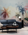 Papier Peint Vintage - Forêt Tropicale De Palmiers