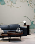 Papier Peint Vintage - Feuilles De Ginkgo Classiques