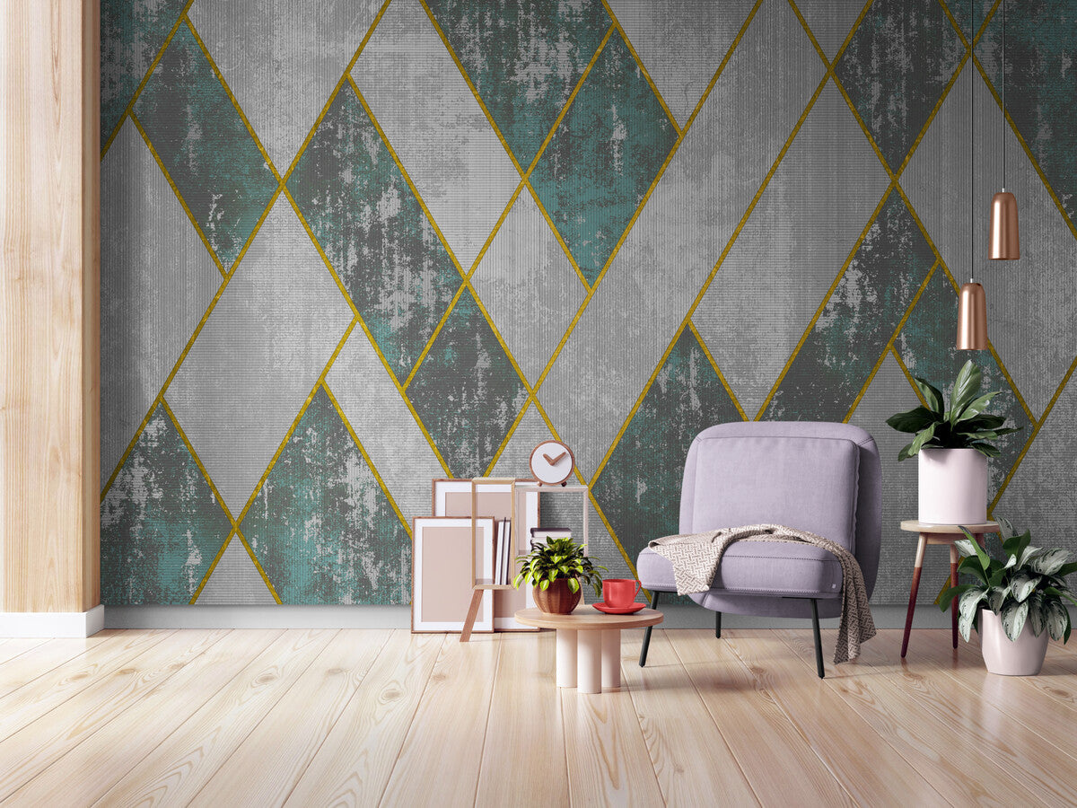 Geometric Wallpaper - Aged Diamonds