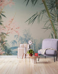 Papier Peint Vintage - Branches De Bambous Exotiques