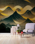 Papier Peint Abstrait - Montagnes Japonaises
