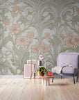 Papier Peint Vintage - Motif Fleuri