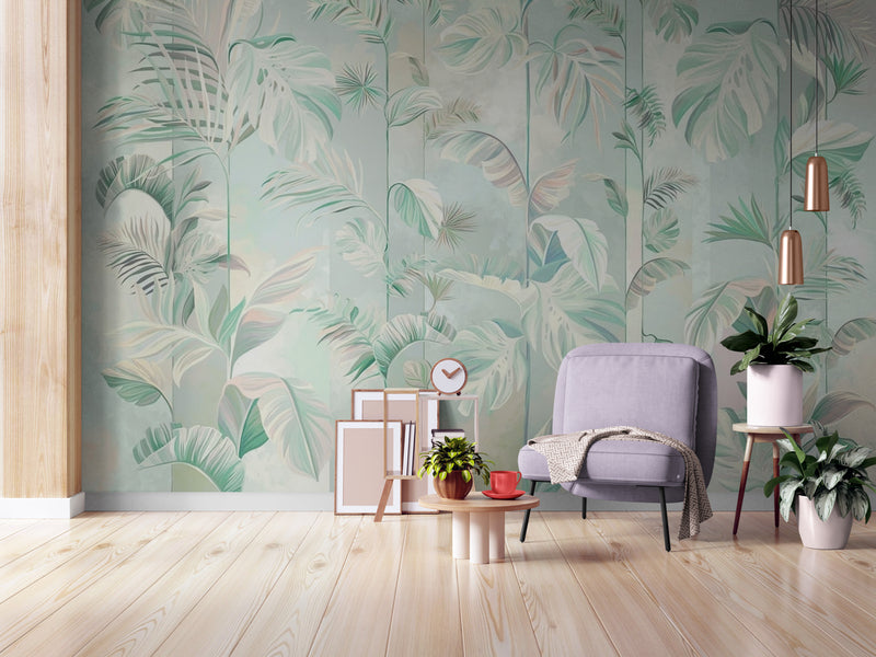 Papier Peint Exotique - Feuillage Plantes Tropicales