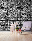 Art Deco Wallpaper - Tribal Graphic Patterns