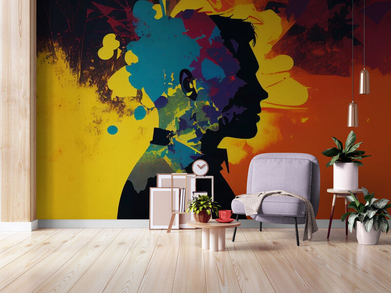 Papier Peint Abstrait - Ombres Artistiques