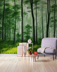 Papier Peint Paysage - Forêt Verdoyante