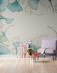 Papier Peint Vintage - Feuilles De Ginkgo Classiques