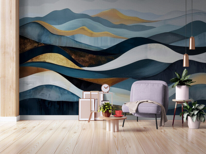Papier Peint Abstrait - Montagnes